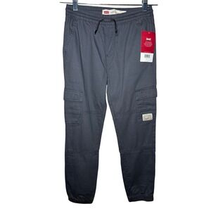 NWT Levi's Cargo Jogger Boys Size Medium Gray Stretch Pants